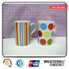 Rainbow Color Porcelain Coffee Mug (JSD1130A-002)